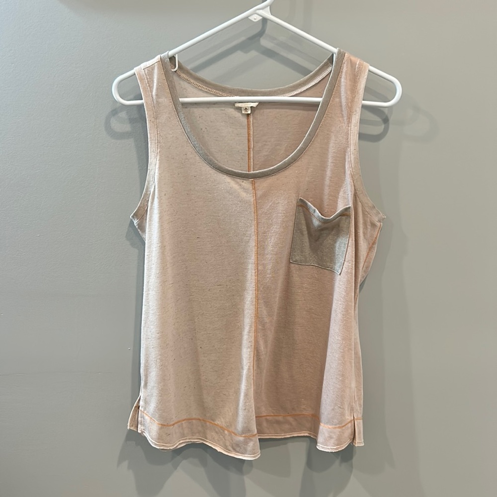 Hem & Thread Colorblock Pocket Tank